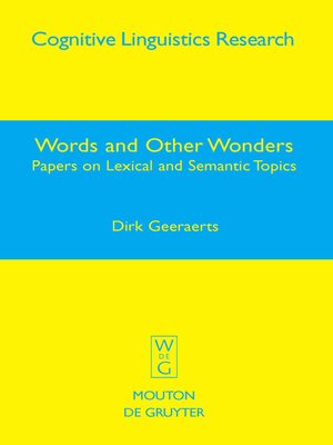 cover image of Words and Other Wonders